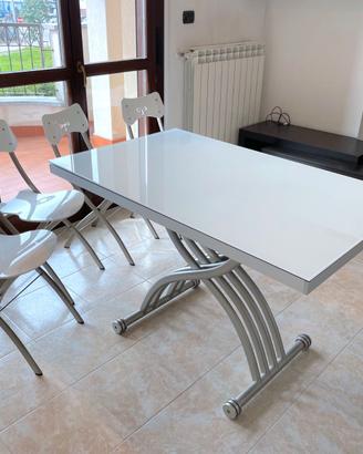 Tavolo Design Trasformabile Elevabile Raddoppiabil