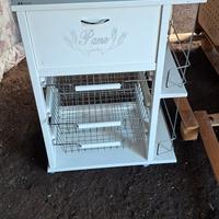 CARRELLO VESUVIO PORTAPANE CON PORTABOTTIGLIE 