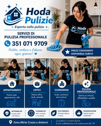 Donna disponibile per pulizie e assistenza anziani