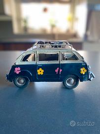 Modellino decorativo furgoncino Volkswagen hippie