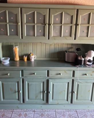 Credenza Arte Povera Verde Salvia Anilina