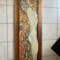 Quadro klimt donna sdraiata cornice legno