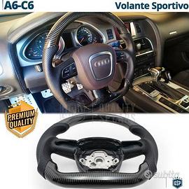 VOLANTE Sportivo Per Audi A6 C6 Carbonio e Pelle