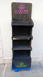Scaffale espositore Luxury mobiletto porta oggetti