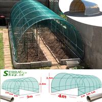 Tunnel serra rete antigrandine ad arco orto fiori