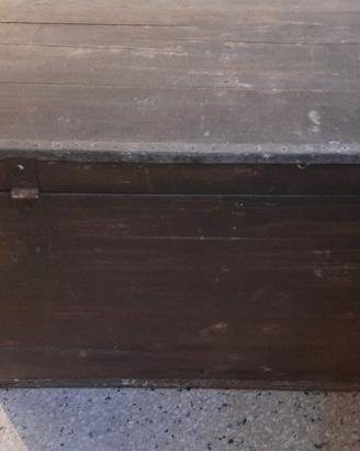  baule in legno bombato antico