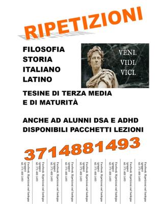 Lezioni di latino - filosofia - italiano - storia