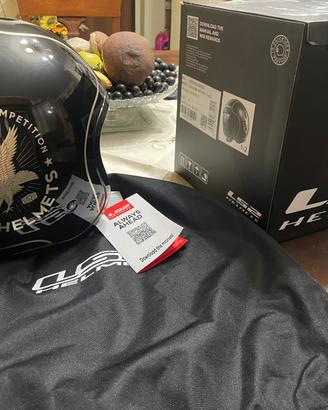 Casco moto custom LS2 spitfire flier nero lucido