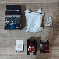 Orologio Evangelion Eva-02 Boxfun Miniso Set Compl