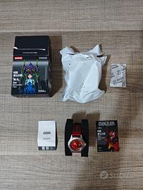 Orologio Evangelion Eva-02 Boxfun Miniso Set Compl