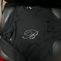 Felpa miss blumarine nera con brillantini