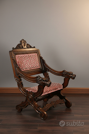 Poltrona scranno fine ottocento