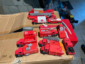 Lotto giocattoli mezzi vigili del fuoco