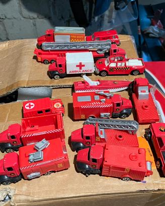 Lotto giocattoli mezzi vigili del fuoco