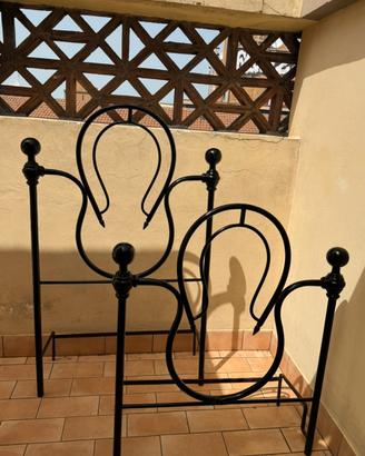 Testiera e pediera letto singolo fine 1800