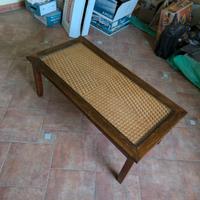 Tavolino legno e vetro