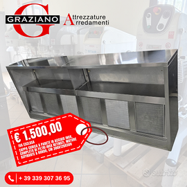 CAPPA INOX CUBICA da cm 300x120x50h USATA