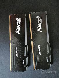 Ram DDR5 kingston fury Beast rgb 64gb (2 x32gb)