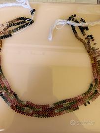 Collana in tormalina multicolor