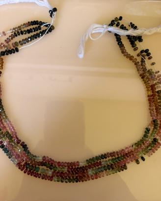 Collana in tormalina multicolor