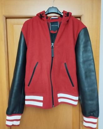 giubbotto  varsity Tommy Hilfiger lana e pelle