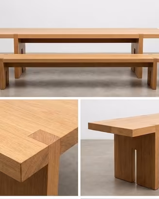 Set tavolo da pranzo + panca Pollidori, Cagli