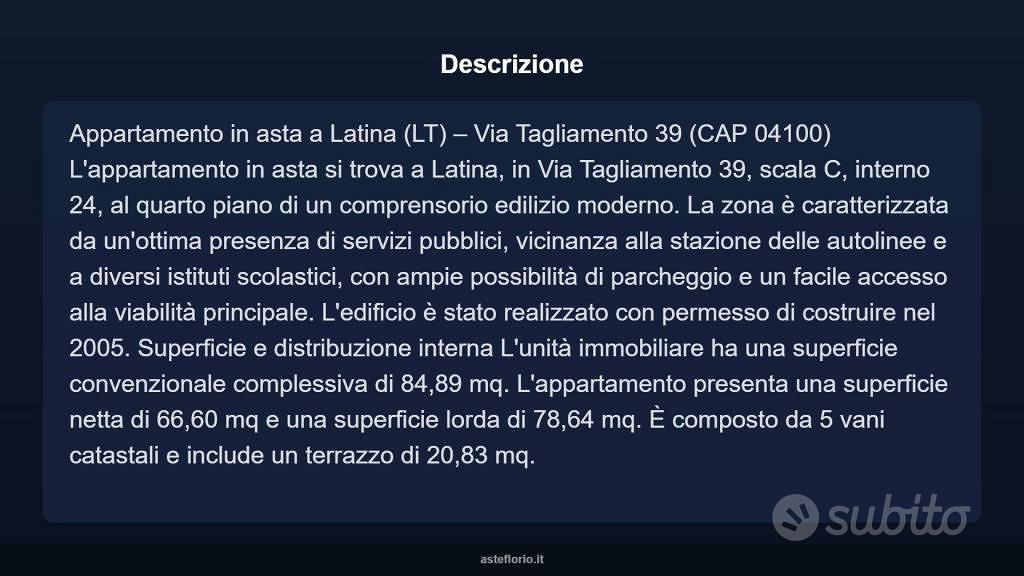 Appartamento – Latina, Goretti - Altro