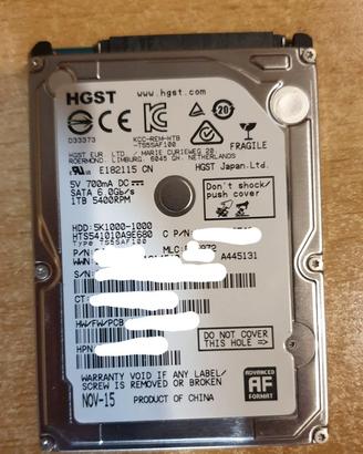 Hard-disk HGST Travelstar 5k1000-1tb SATA Laptop