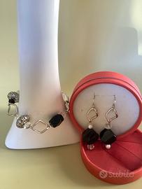 Bracciale e orecchini onice