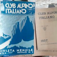 lotto riviste 1930-1940 Club Alpino italiano