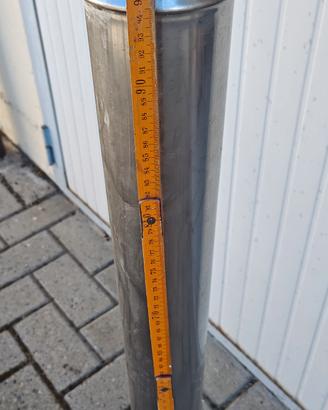 Tubo per canna fumaria in acciaio 1mx10cm