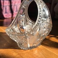 Centrotavola in cristallo molato vintage