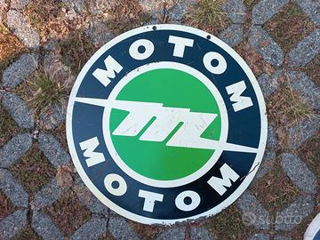 Insegna smaltata originale Motom 
