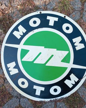 Insegna smaltata originale Motom 