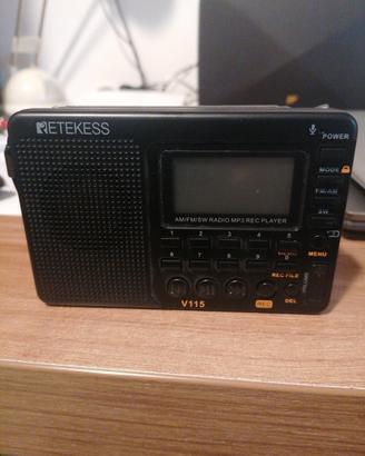Mini radio portatile Fm/Am/SW MP3 REC PLAYER