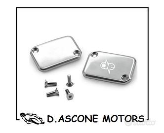 COPPIA COPERCHI POMPA FRENO CROMATI NITRO