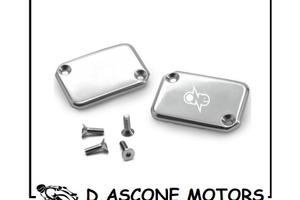 COPPIA COPERCHI POMPA FRENO CROMATI NITRO