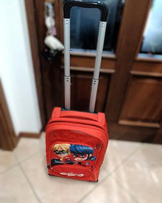 Zaino Trolley Scuola Miraculous Ladybug Chat Noir