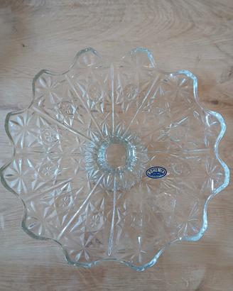 Alzatina in cristallo di Boemia 