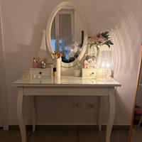 Toltetta trucco bianca con specchio (100x50)