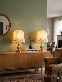 Lampade in ottone massiccio vintage 