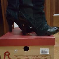 Stivaletti neri in camoscio e vernice Replay