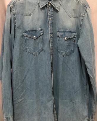 camicia in jeans REPLAY blu jeans - taglia xl