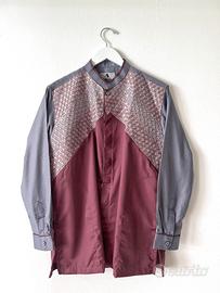 Camicia uomo cotone ricamo fiori