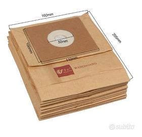20 sacchetti di carta e filtro cotone per aspirapo