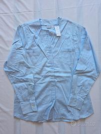 Camicia azzurra Maria Riboldi, taglia L