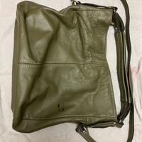 Borsa in vera pelle verde