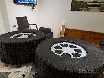 Ruote in polistirolo per carri di carnevale