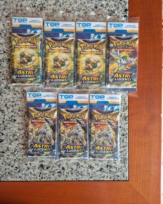 Pokemon 7 bustine astri lucenti sigillate