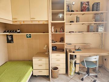 cameretta ad angolo con scrivania